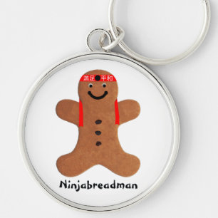 Ninjabreadman biscuit (cookie) key ring