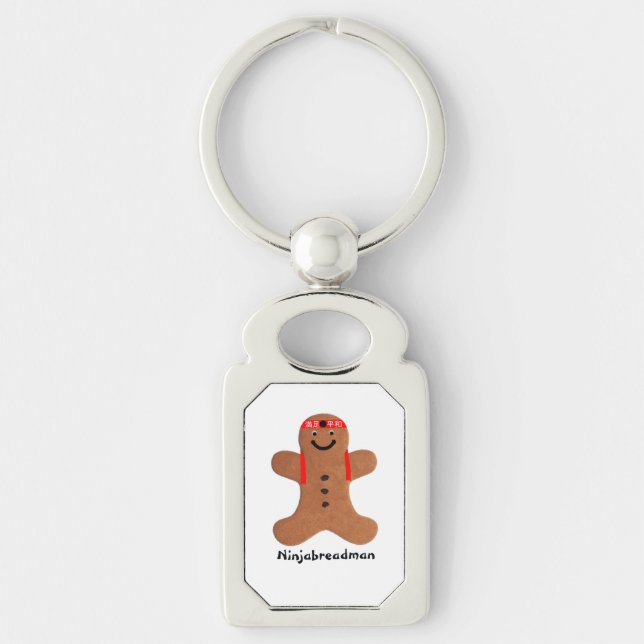 Ninjabreadman biscuit (cookie) key ring (Front)