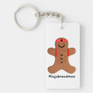 Ninjabreadman biscuit (cookie) key ring