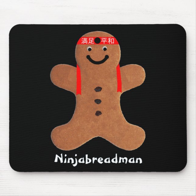 Ninjabreadman biscuit (cookie) mouse pad (Front)