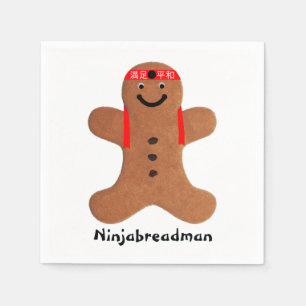 Ninjabreadman biscuit (cookie) napkin