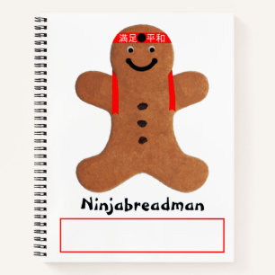 Ninjabreadman biscuit (cookie) notebook