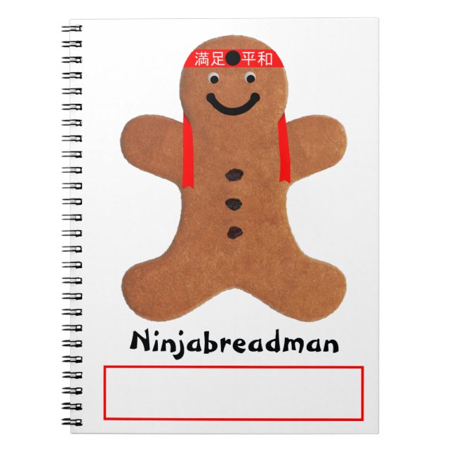 Ninjabreadman biscuit (cookie) notebook (Front)