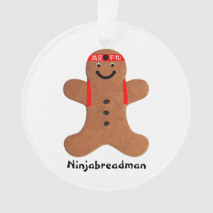 Ninjabreadman biscuit (cookie) ornament