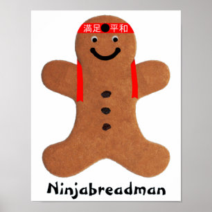 Ninjabreadman biscuit (cookie) poster