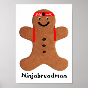 Ninjabreadman biscuit (cookie) poster