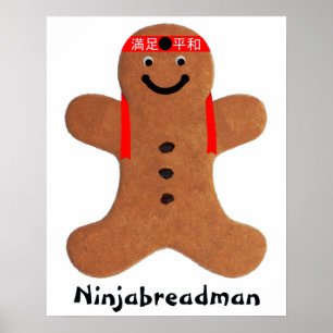 Ninjabreadman biscuit (cookie) poster