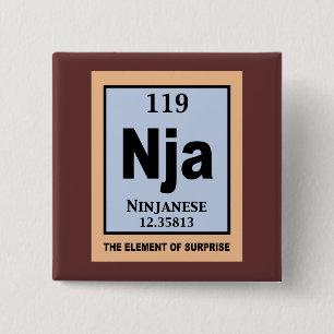 Ninjanese 15 Cm Square Badge