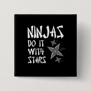 Ninjas Do It With Stars 15 Cm Square Badge