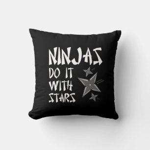 Ninjas Do It With Stars Cushion