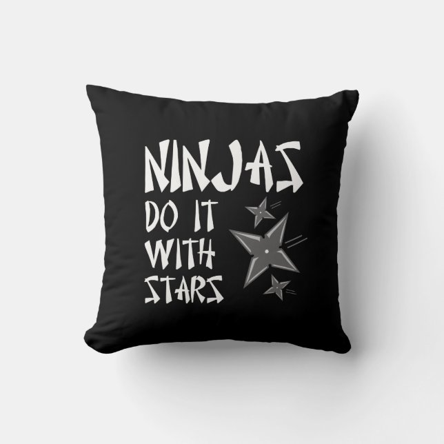 Ninjas Do It With Stars Cushion (Front)