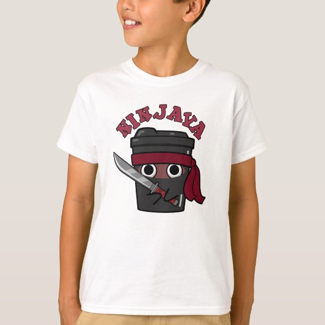 Ninjava Funny Ninja Java Coffee Pun  T-Shirt (Front)