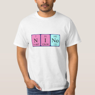 Nino periodic table name shirt