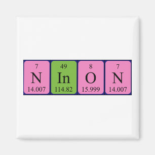 Ninon periodic table name magnet