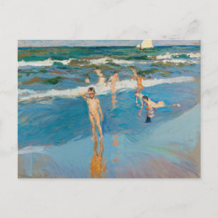 Niños en el Mar   Joaquín Sorolla Postcard