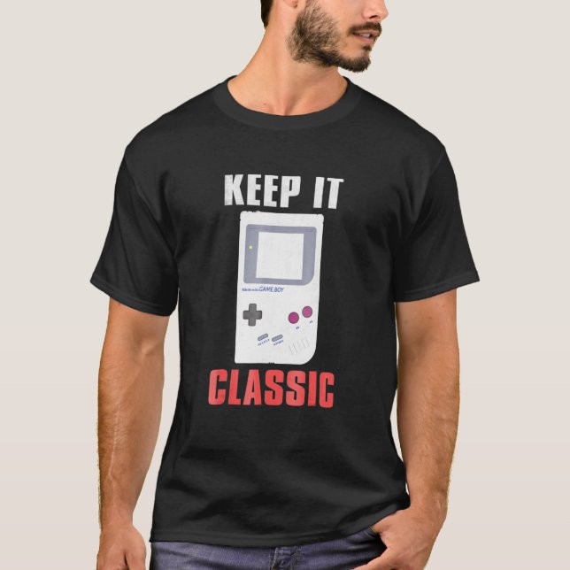 Nintendo Game Boy Keep It Classic Gamer Graphic T-Shirt (Front)