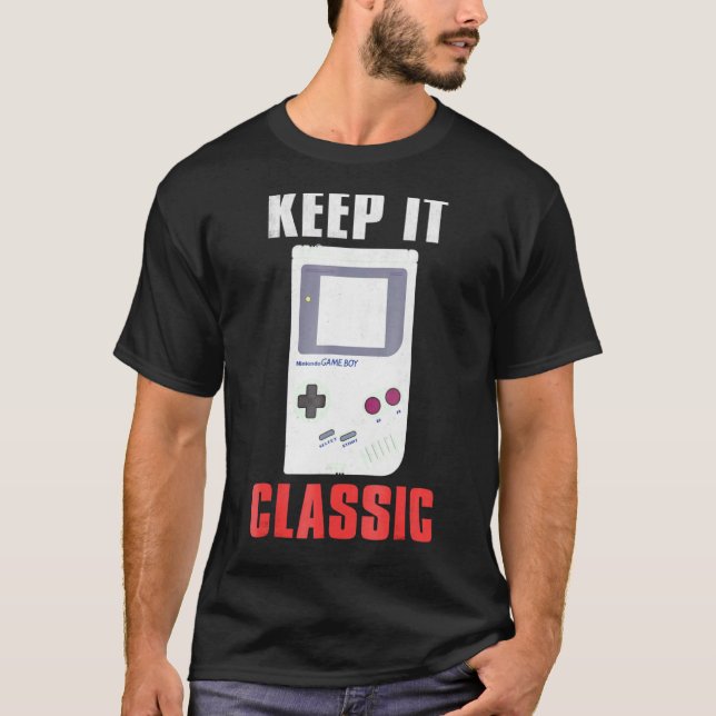 Nintendo Game Boy Keep It Classic Gamer Graphic T-Shirt (Front)