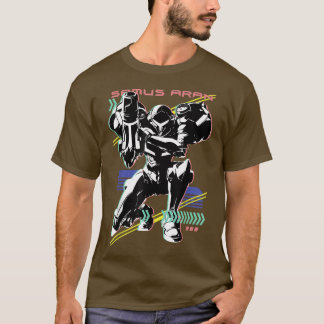 Nintendo Metroid Samus Aran Retro Neon Poster  T-Shirt