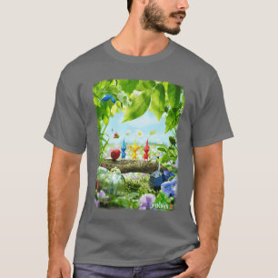 Nintendo Pikmin 3ree Group Shot Game Poster retro T-Shirt