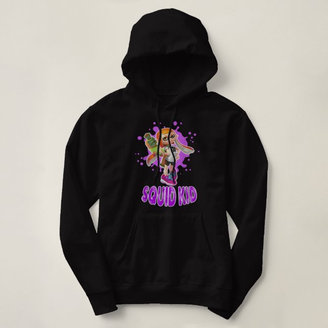 Nintendo Splatoon Squid Kid Pink Splat Graphic T S Hoodie (Design Front)