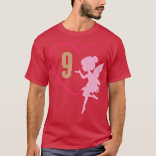 Ninth 9th Birthday Party Fairy Tale Girl Princess T-Shirt