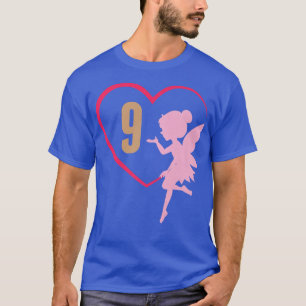 Ninth 9th Birthday Party Fairy Tale Girl Princess T-Shirt