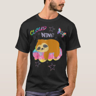 Ninth Birthday Cloud Nine Sloth Cute Retro  T-Shirt
