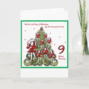 Ninth Day of Christmas Holiday Card