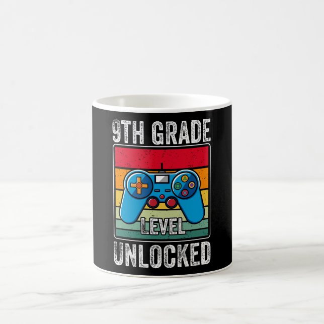 Ninth Grade Level Unlocked Video Game Student Gift Coffee Mug (Center)
