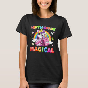 Ninth Grade Magical Unicorn Rainbow Back To School T-Shirt