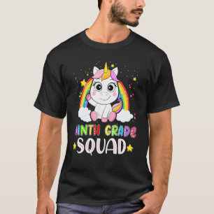 Ninth Grade Squad Unicorn Back To School Girls Kid T-Shirt