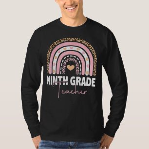 Ninth Grade Teacher Team 9th Grade Squad Rainbow T-Shirt