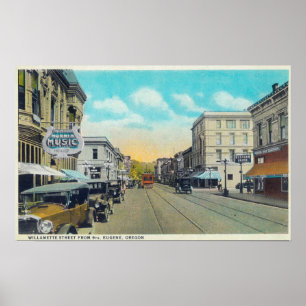 Ninth Street View of Willamette Street Poster
