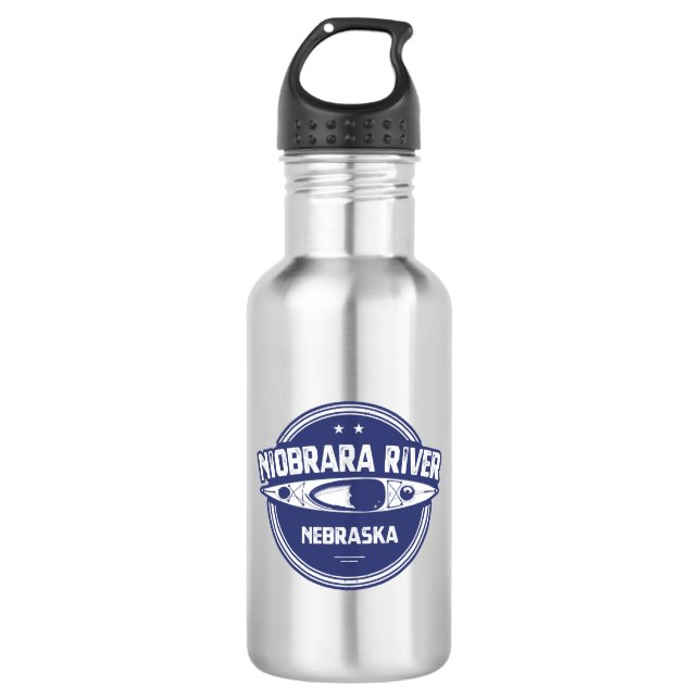 Niobrara River Nebraska Kayaking 532 Ml Water Bottle (Front)