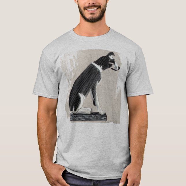 Nipper, The RCA Dog Sketch Art T-Shirt (Front)