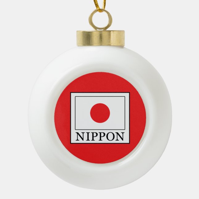 Nippon Ceramic Ball Christmas Ornament (Front)