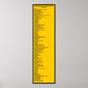 Nippon Decimal Classification System Print
