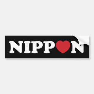 Nippon Love Heart Bumper Sticker