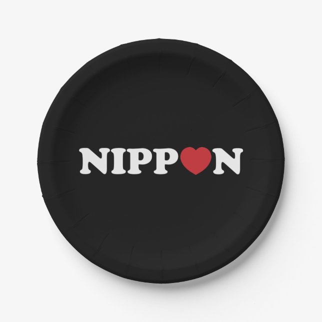 Nippon Love Heart Paper Plate (Front)