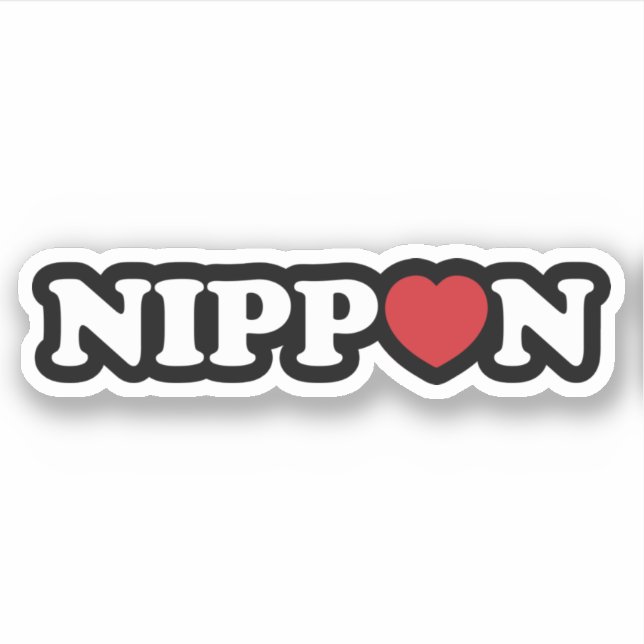 Nippon Love Heart Sticker (Front)