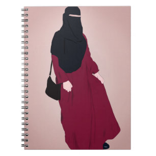 Niqab - Muslimah - Hijab Hand drawn - Hijab Girl  Notebook