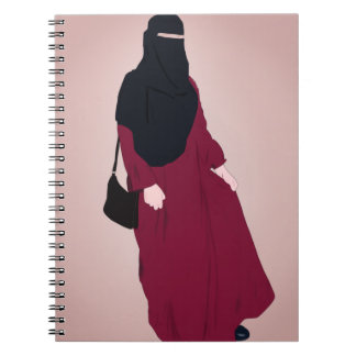 Niqab - Muslimah - Hijab Hand drawn - Hijab Girl  Notebook