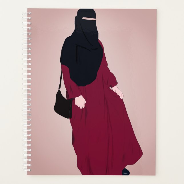 Niqab - Muslimah - Hijab Hand drawn - Hijab Girl Planner (Front)
