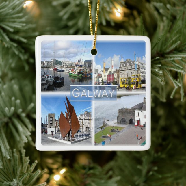 NIR004 GALWAY, Northern Ireland, Ceramic Ornament (Tree)