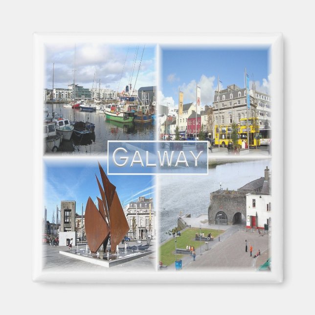 NIR004 GALWAY, Northern Ireland, Fridge Magnet (Front)