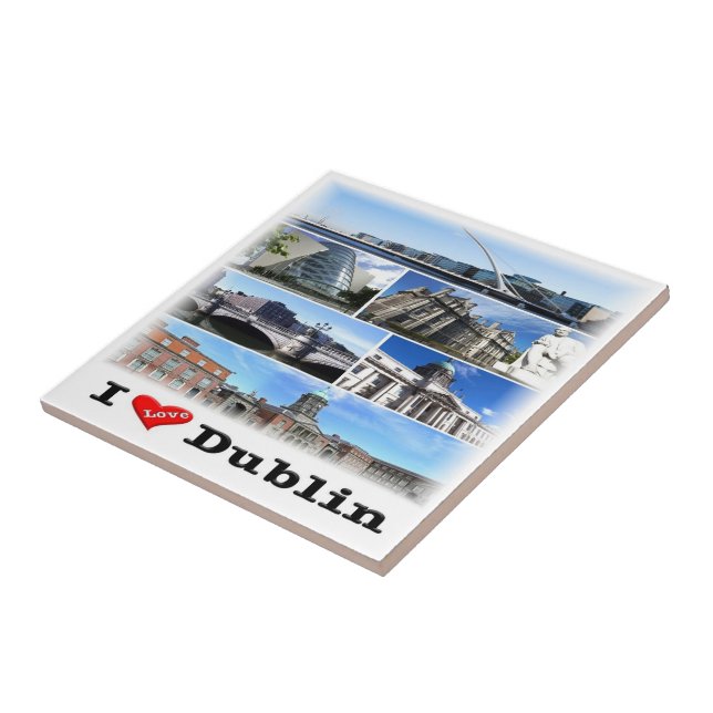 NIR011 DUBLIN "I LOVE", Northern Ireland, Tile (Side)