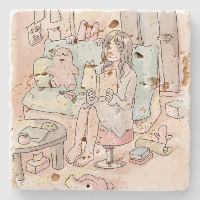 Nirakujiku Stone Coaster (Front)