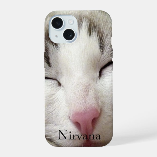 Nirvana Cat iPhone 15 Case (Back)