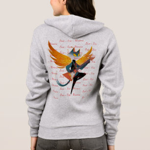 Nirvana Cat with Guitar & Wings – Women’s Zip Hood Hoodie