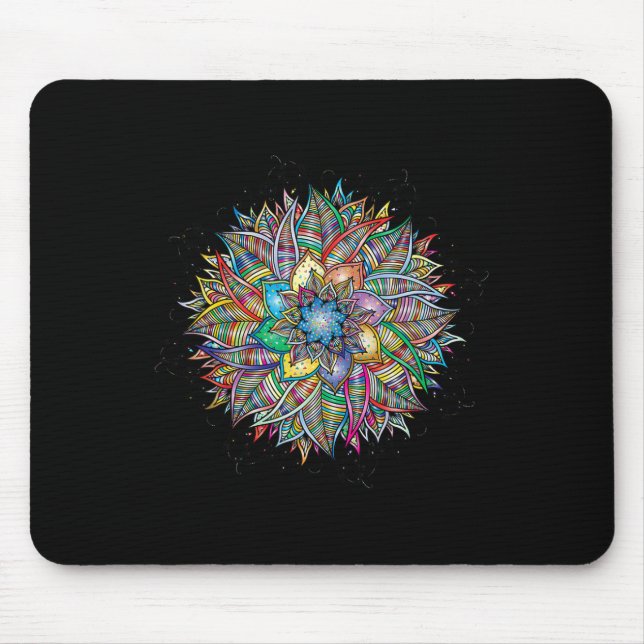 Nirvana Mandala Geometry Sacred Fractal Art Yoga M Mouse Mat (Front)